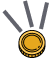 A shining gold coin